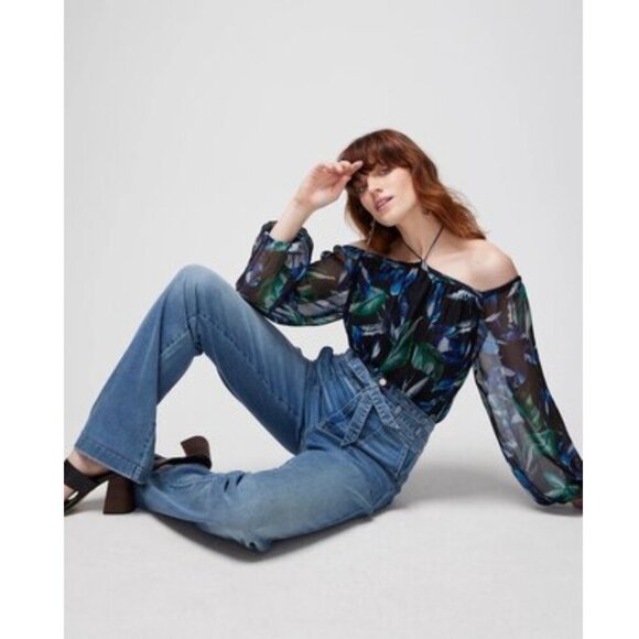 White House Black Market Women's Extra High Rise Denim™ Utility Trouser Jeans - Picture 2 of 12